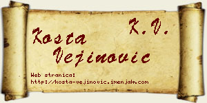 Kosta Vejinović vizit kartica